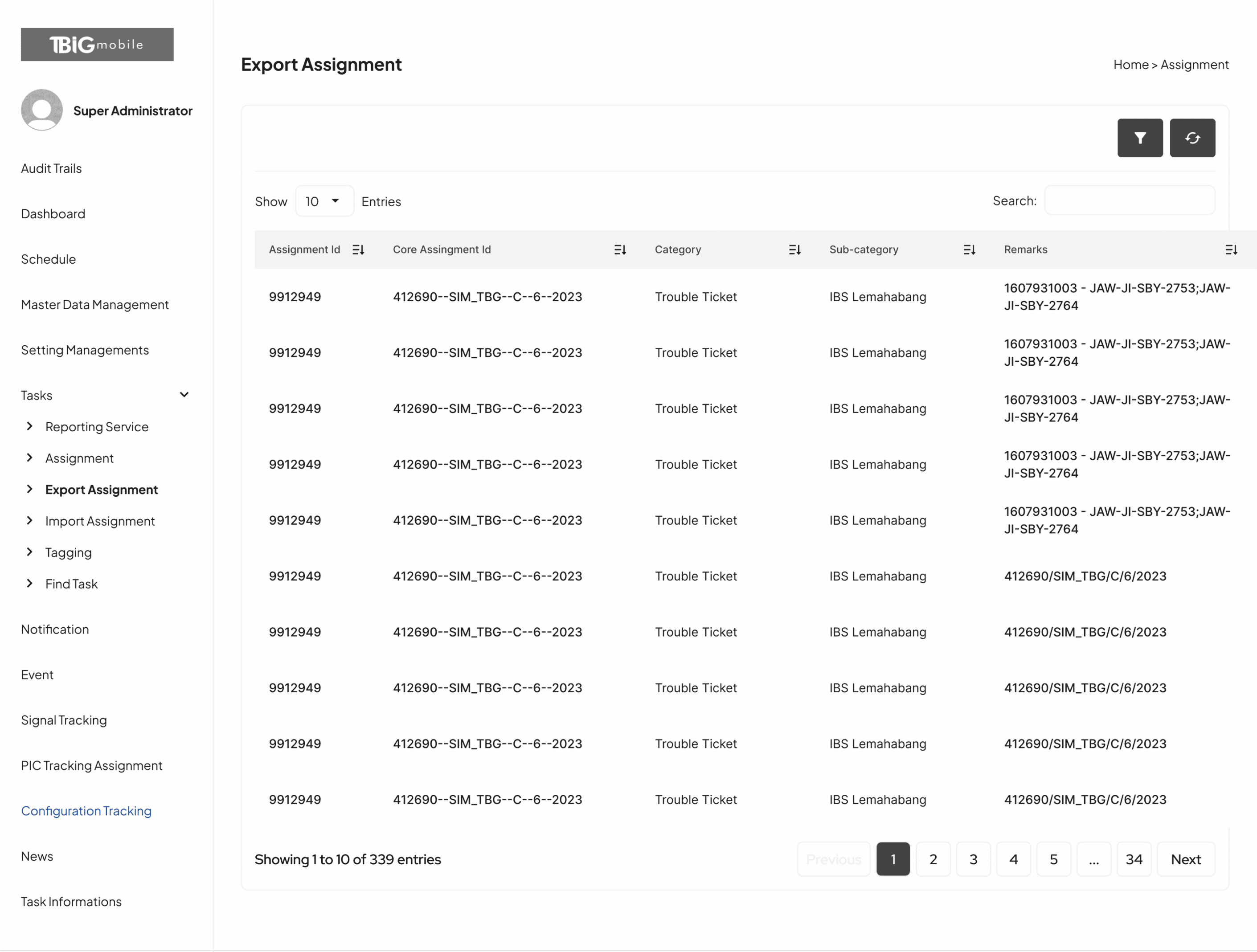 TBIG Mobile CMS Project